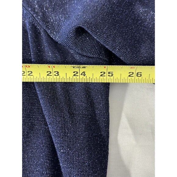LANE BRYANT Lurex Open Front Modern Cardigan 22/24 Maritime Blue Sparkle Shimmer - Picture 11 of 11